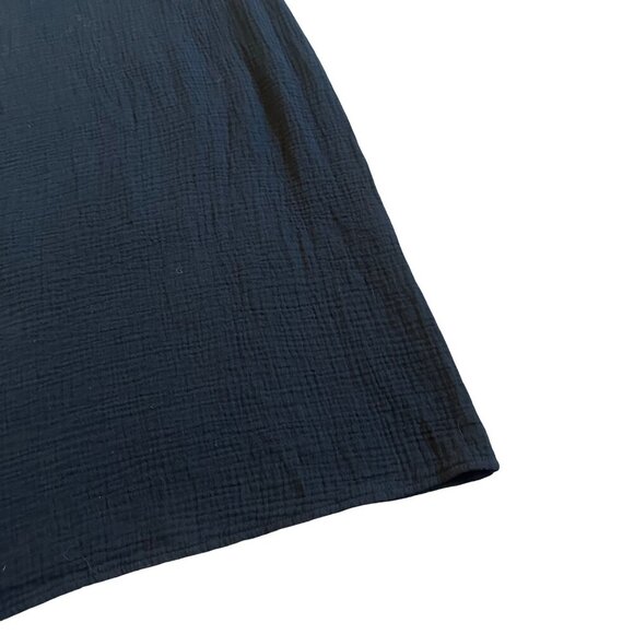 Sol Los Angeles Black Gauze Midi Dress Spaghetti Strap Tie Back Size XS Small - Picture 4 of 12